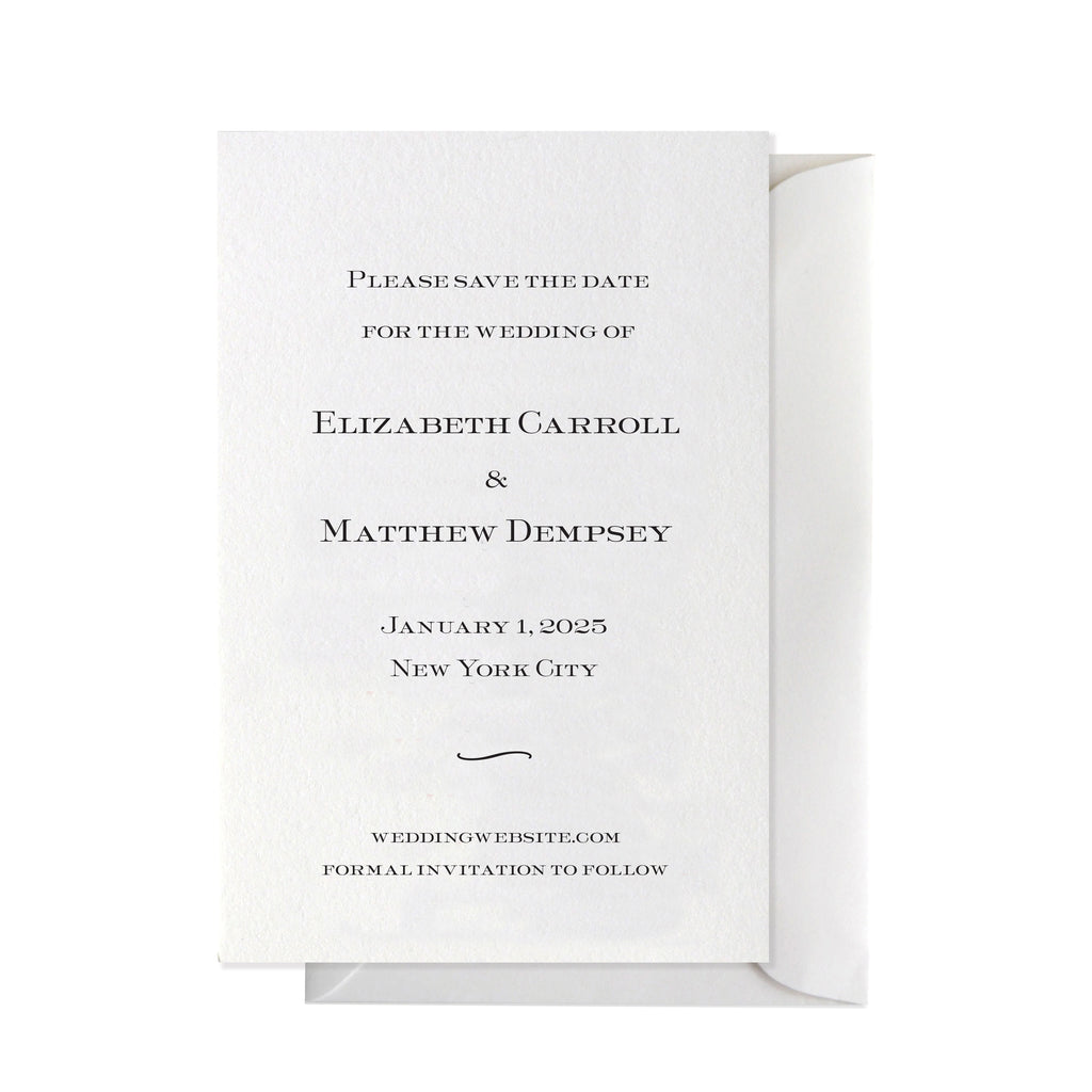 BASIC BESPOKE SAVE THE DATE in SERIF