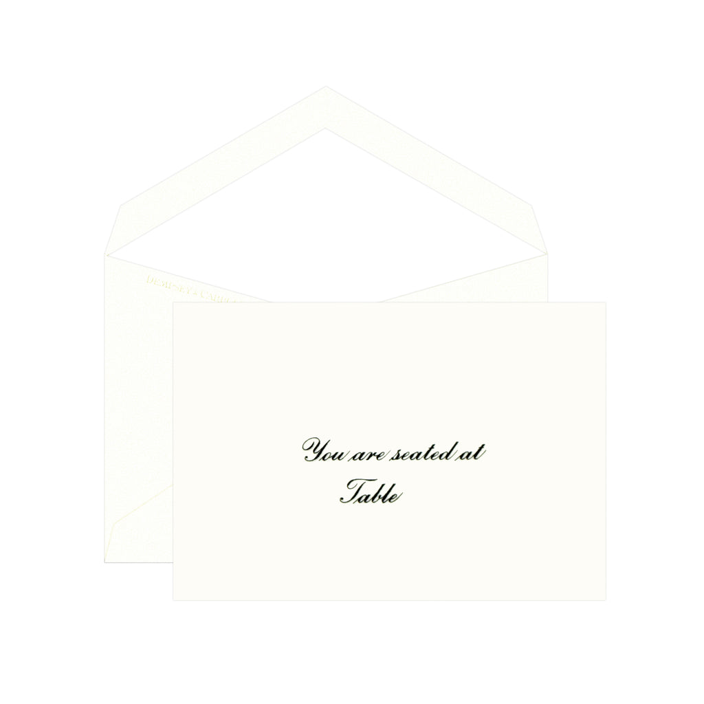 You Are Seated at Ecru Escort Cards