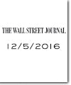 In the Press: Wall Street Journal, December 2016