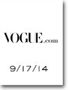 In the Press: Vogue.com, September 2014