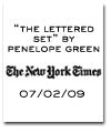 In the Press: The New York Times, July 2009