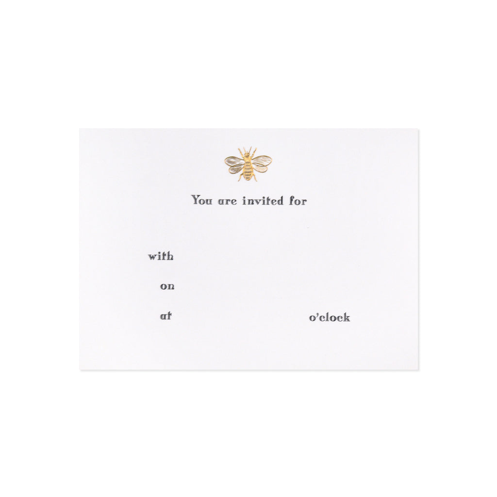 GOLD BUMBLE BEE "YOU ARE INVITED" FILL-IN