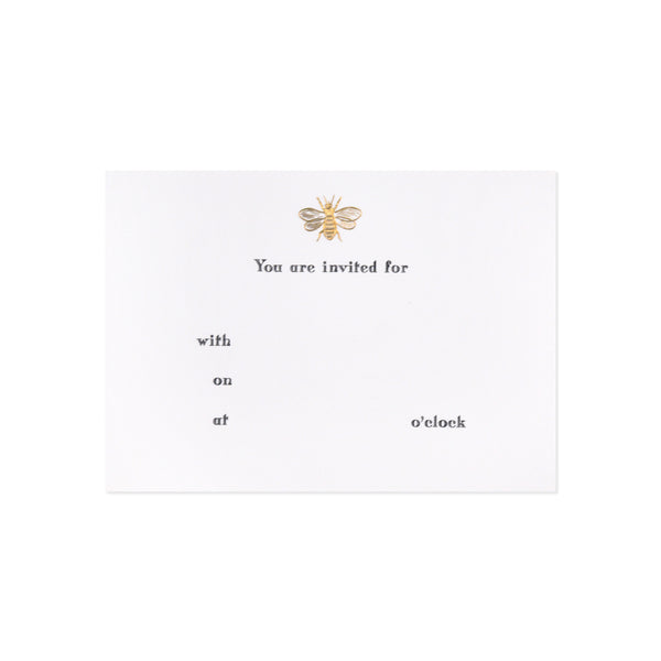 GOLD BUMBLE BEE "YOU ARE INVITED" FILL-IN