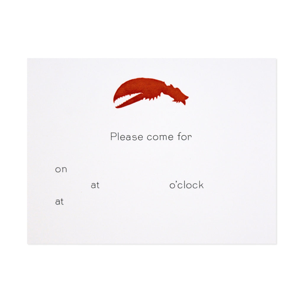 LOBSTER CLAW FILL-IN INVITATION