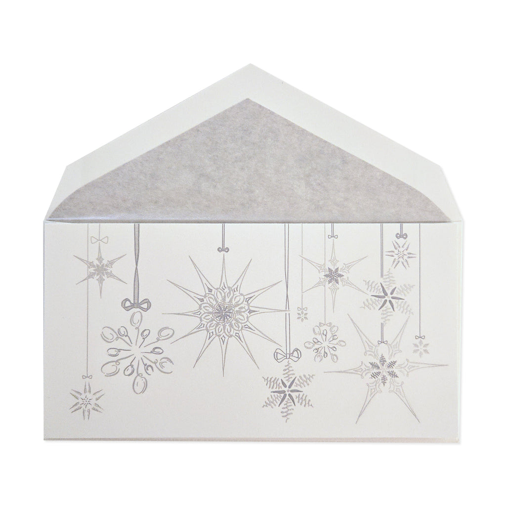PEN & INK SNOWFLAKE ORNAMENT CARD