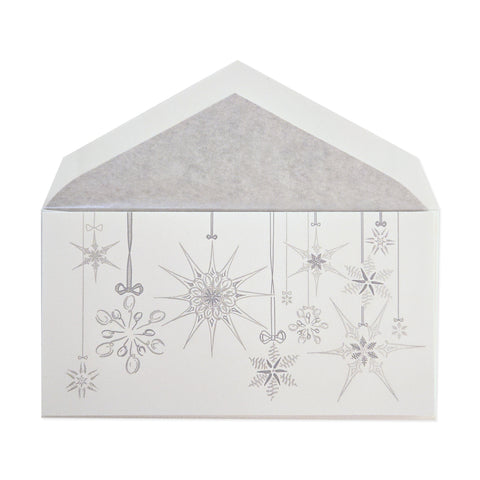 PEN & INK SNOWFLAKE ORNAMENT CARD