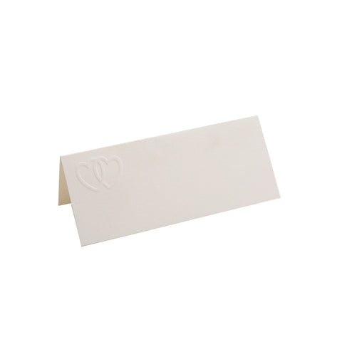 EMBOSSED DOUBLE HEARTS FOLDOVER PLACE CARDS