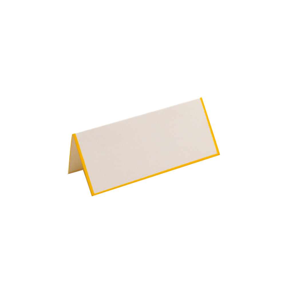 YELLOW BORDERED FOLDOVER PLACE CARDS