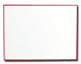 WHITE GIFT ENCLOSURE SET WITH RED BORDER WITHOUT ENVELOPES