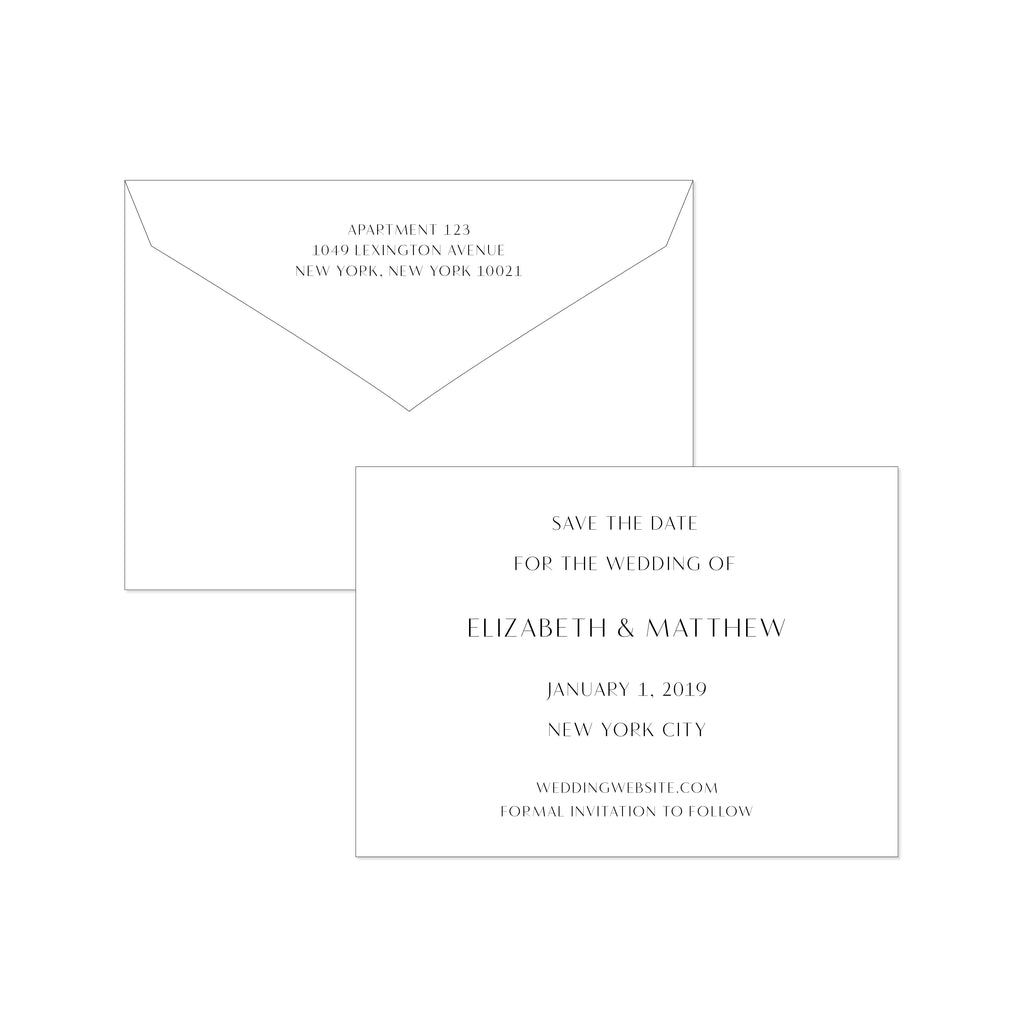 BASIC BESPOKE SAVE THE DATE: DECO ENGRAVED