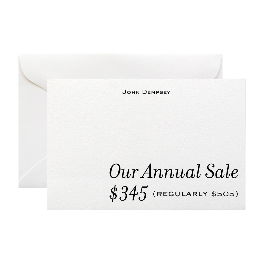 OUR ANNUAL SALE