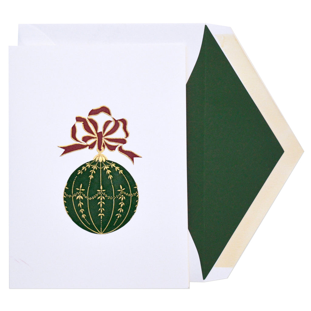 CHRISTMAS ORNAMENT -  w Burgundy