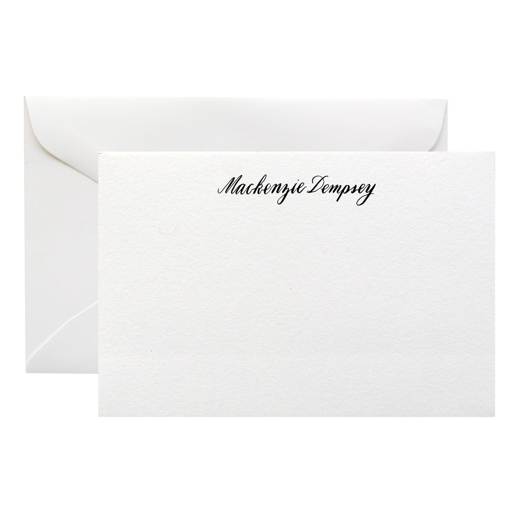 ENGRAVED CALLIGRAPHY ON #3 CORRESPONDENCE CARDS
