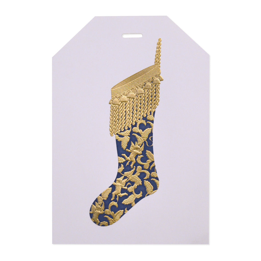 BLUE STOCKING GIFT TAG SET