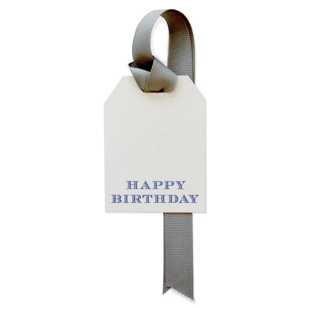 Happy BIrthday in Chevalier Gift Tag