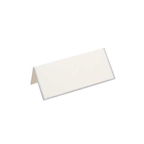 SILVER BORDERED FOLDOVER PLACE CARDS
